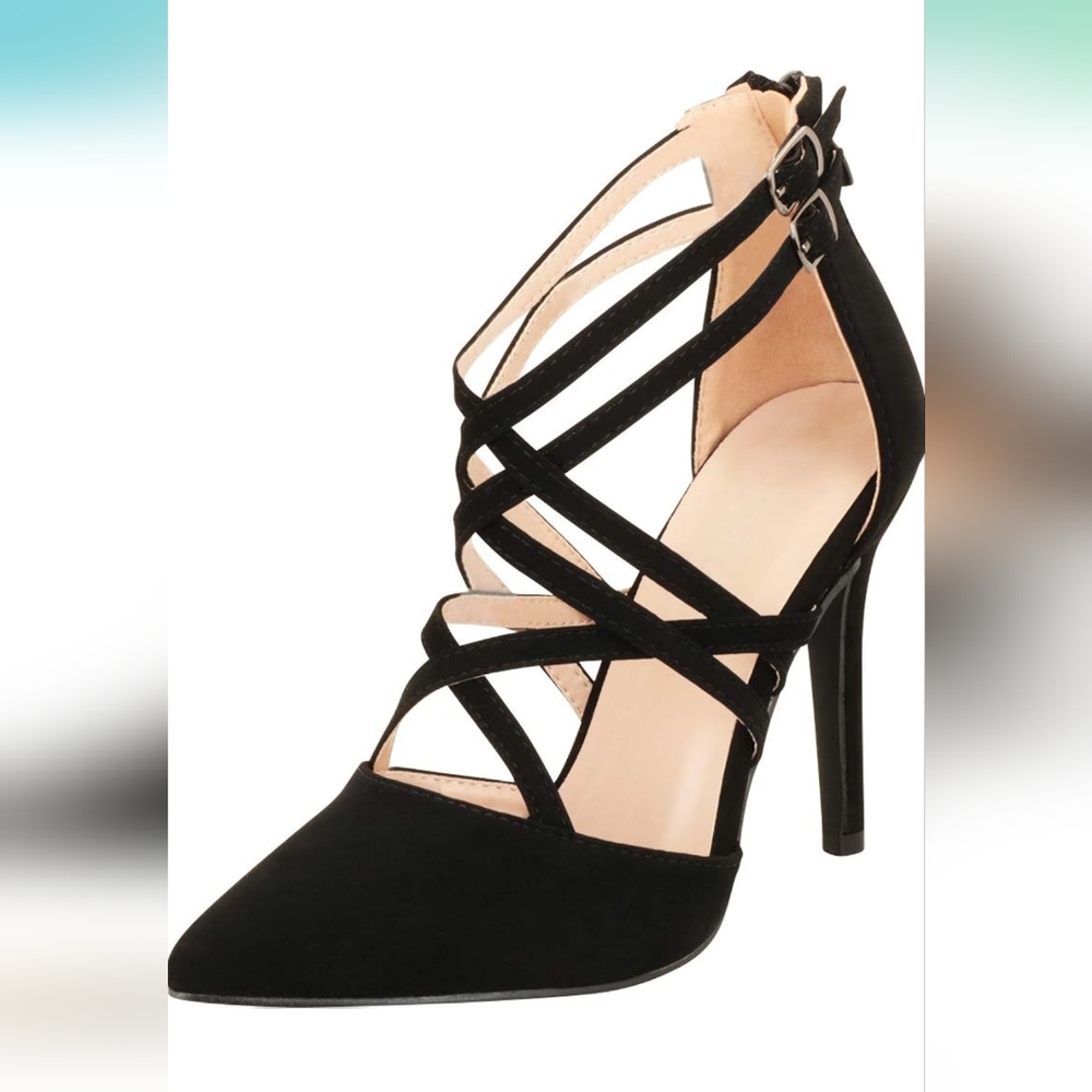 NWOT Women's Strappy Pointed Toe-Stiletto Pumps size 7